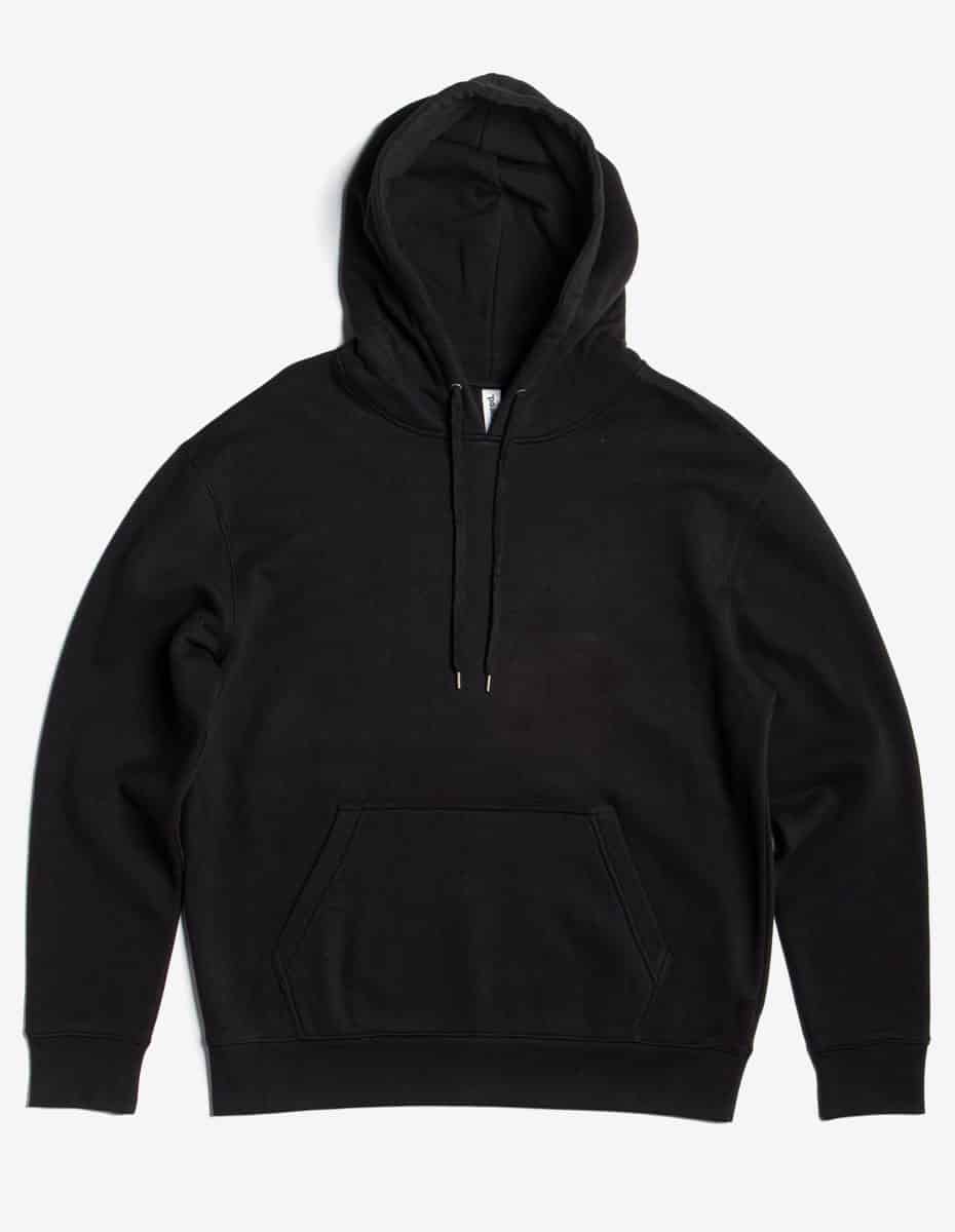 P2016 Heavyweight Pullover Hoodie black detail