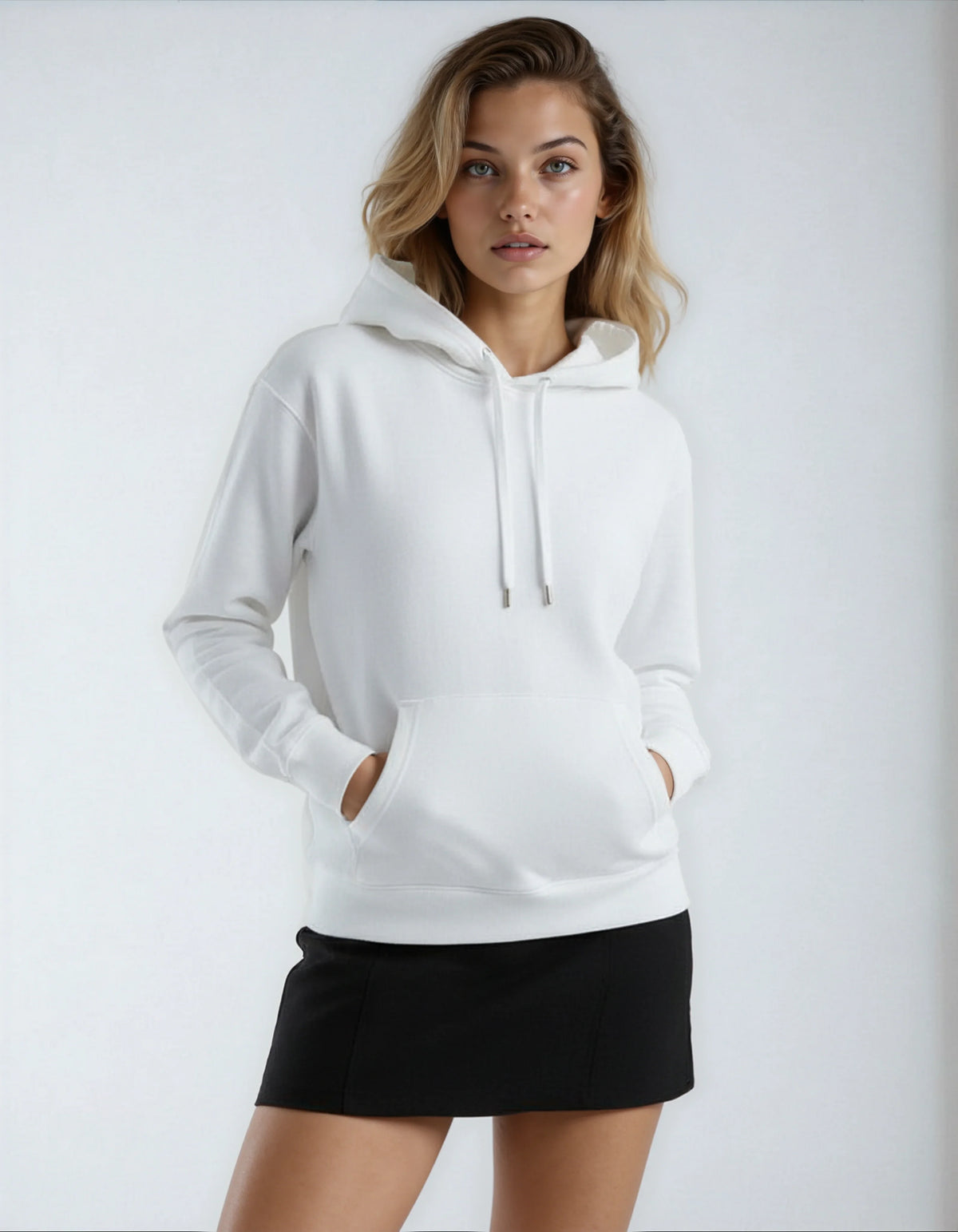 P2016 Heavyweight Pullover Hoodie white product view