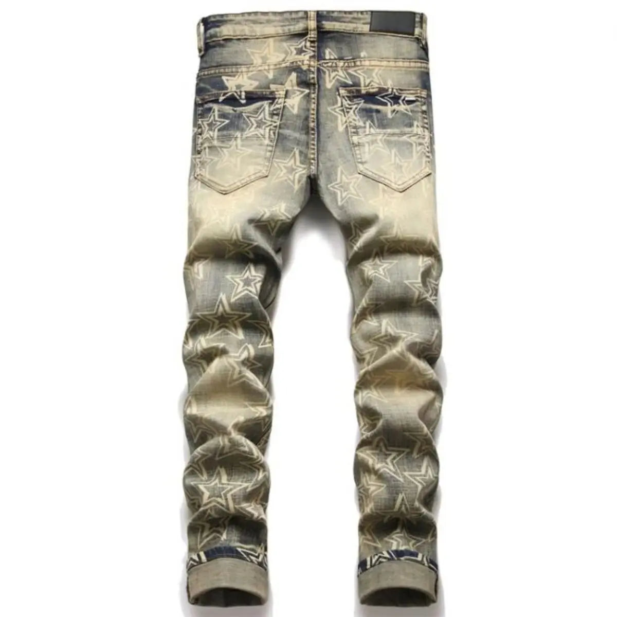 Men's Distressed Patchwork Jeans alternate view