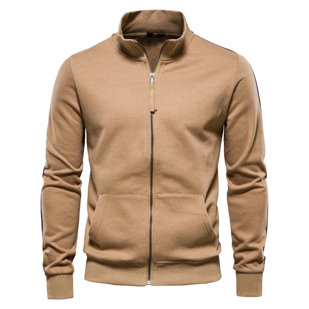 Men's Stand-Collar Zip Hoodie detail image